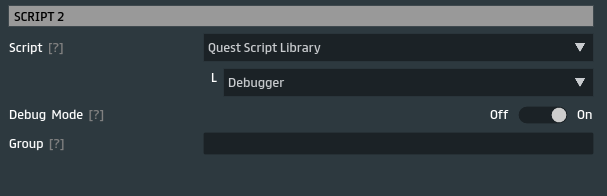 Adding debugger script